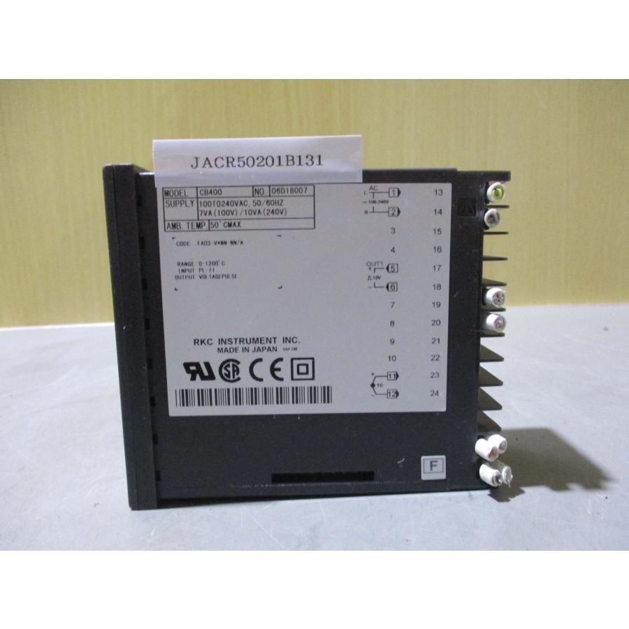中古 RKC TEMPERATURE CONTROLLER CB400 温度調節器(JACR50201B131 ...