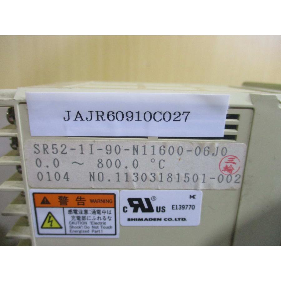 中古 SHIMADEN 温調器 SR52-1I-90-N11600-06J0(JAJR60910C027 中古 SHIMADEN 温調器 SR52-1I-90-N11600-06J0(JAJR60910C027