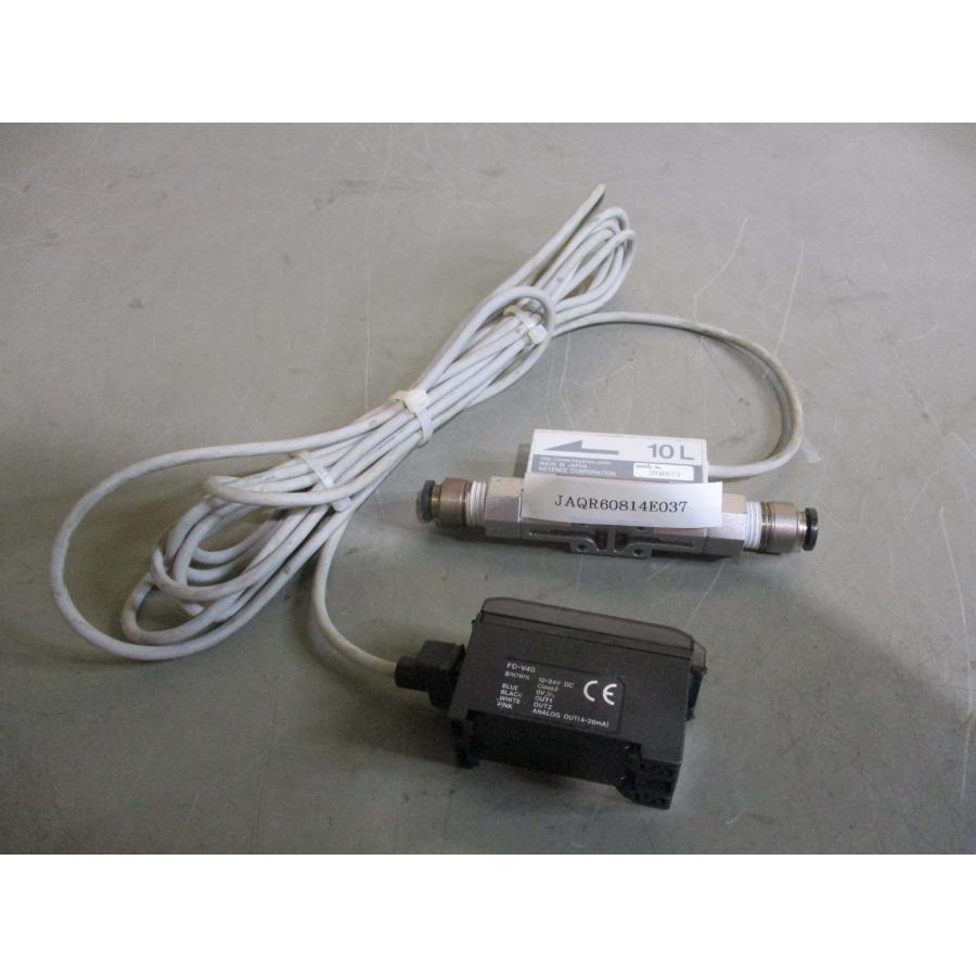 中古 KEYENCE FLOW SENSOR FD-V40/ FD-A10 流量センサ アンプ 