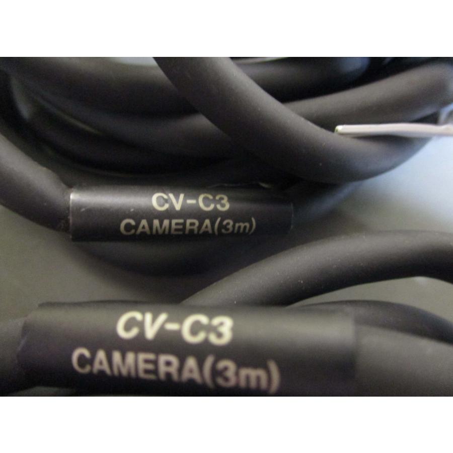 中古 Keyence CV-C3 長さ3m カメラケーブル 2個(JARR60612E081