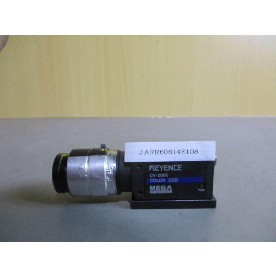 中古 KEYENCE カラーカメラ CV-200C COLOR CCD MEGA DIGITAL レンズ
