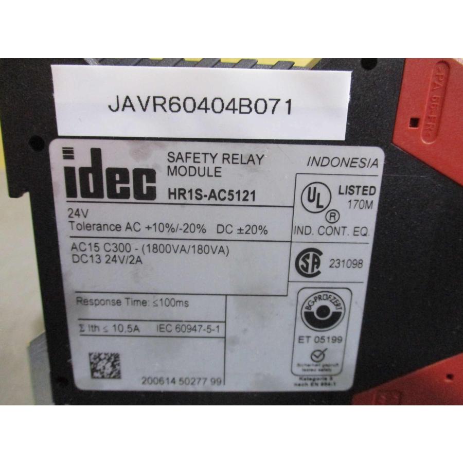 中古 IDEC SAFETY RELAY MODULE HR1S-AC5121 (JAVR60404B071) : growdetrading ...
