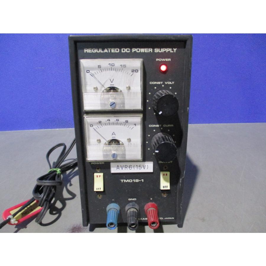 中古 高砂製作所 TM018-1 安定化直流電源 AVR6(15V) (JAZR70129B147