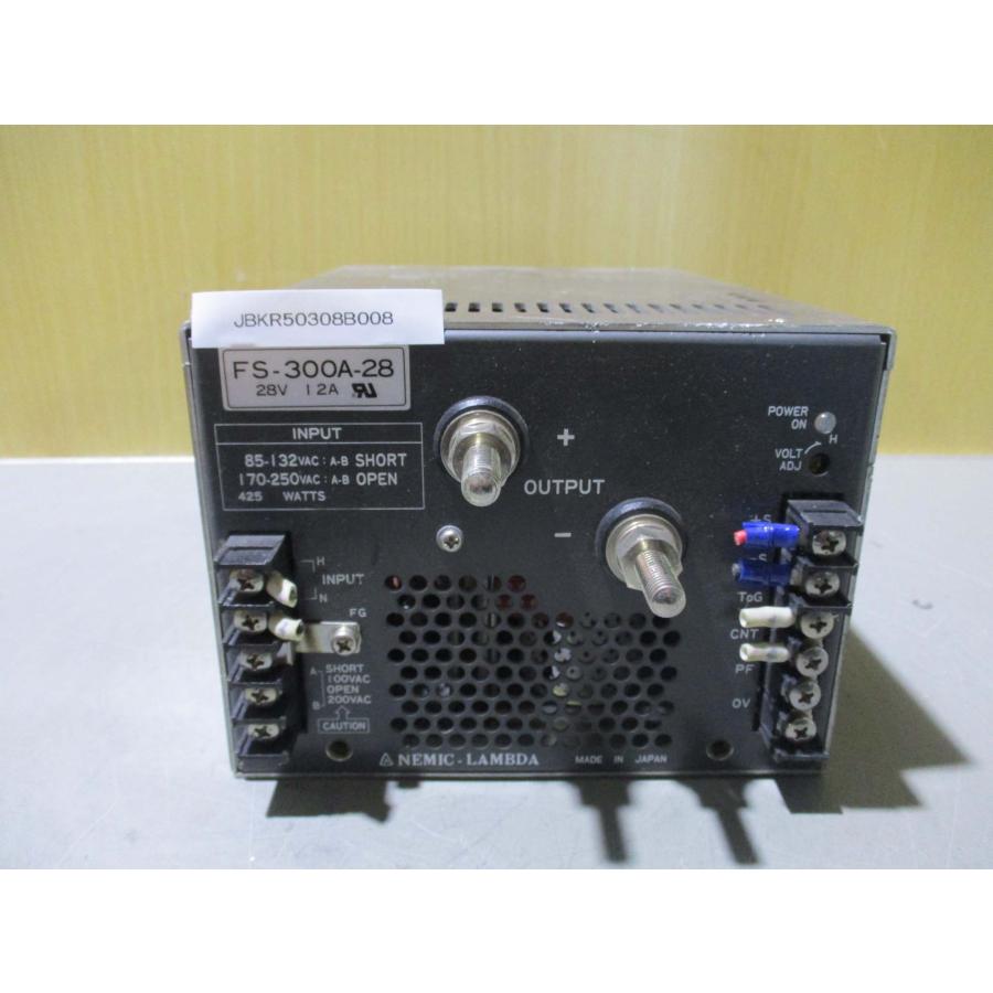 NEMIC LAMBDA POWER SUPPLY FS-300A-28 電源 中古 NEMIC LAMBDA POWER SUPPLY FS-300A-28 電源 28V 12A