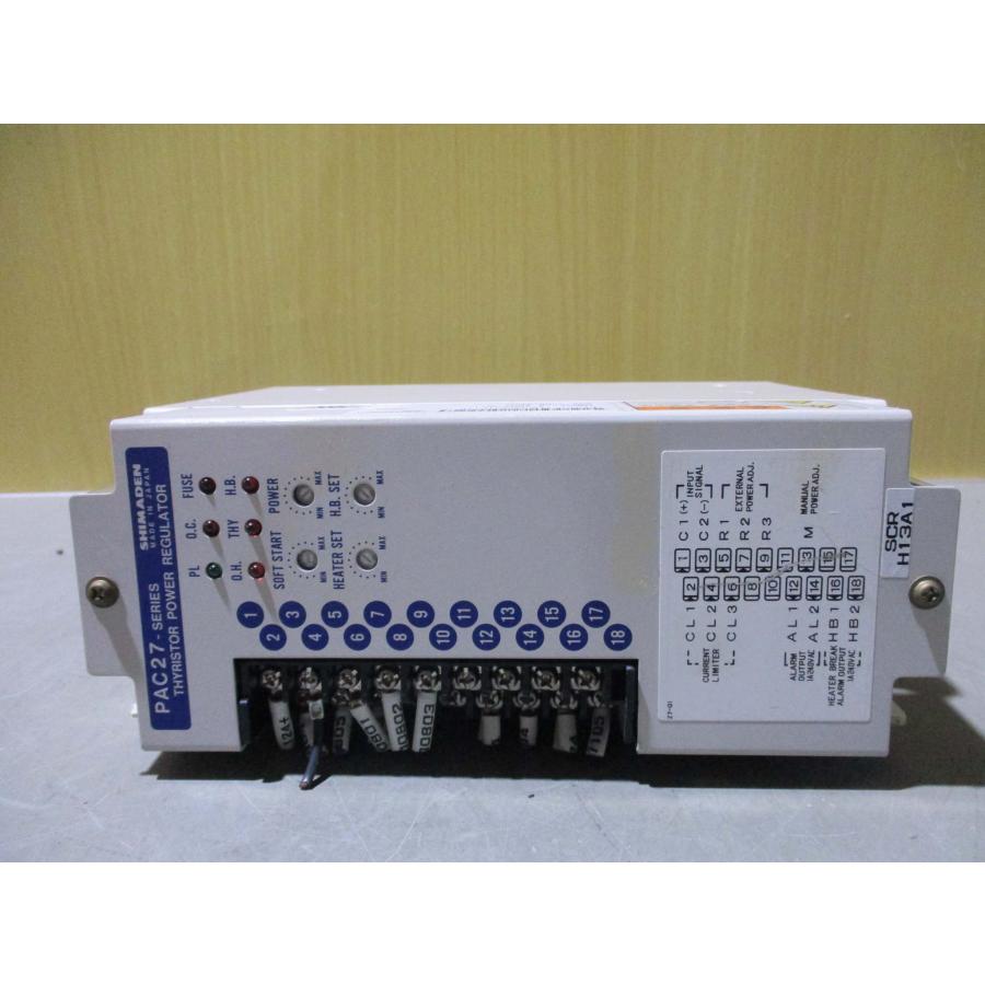 中古 SHIMADEN THYRISTOR POWER REGULATOR PAC27-SERIES 単相電力調整器 ...