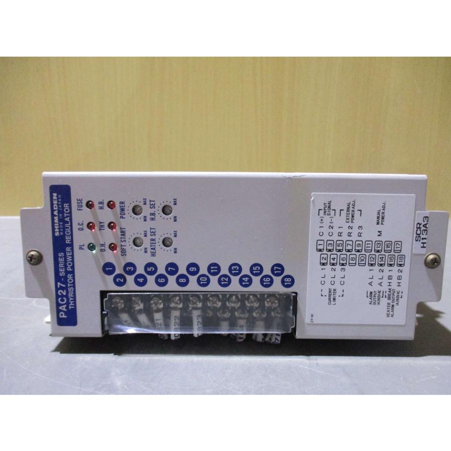 中古 SHIMADEN THYRISTOR POWER REGULATOR PAC27-SERIES 単相電力調整器 ...