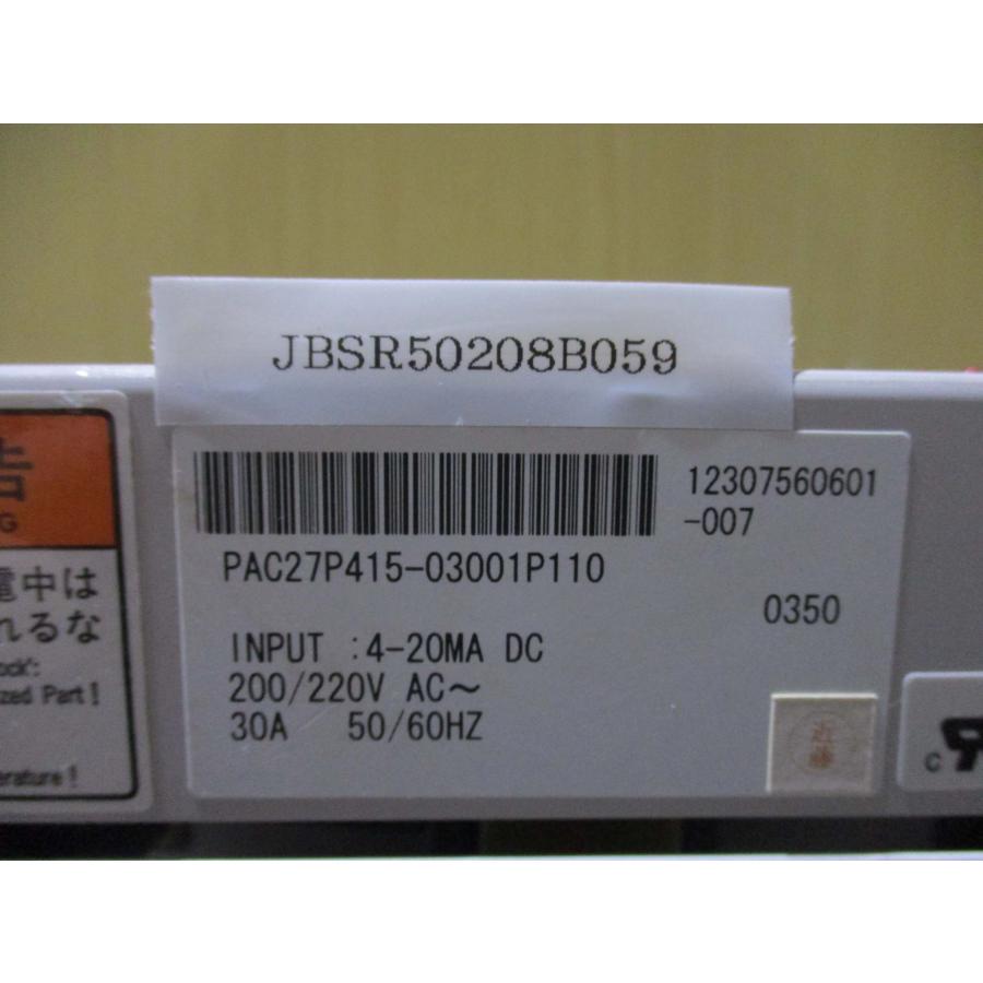 中古 SHIMADEN THYRISTOR POWER REGULATOR PAC27-SERIES 単相電力調整器 ...