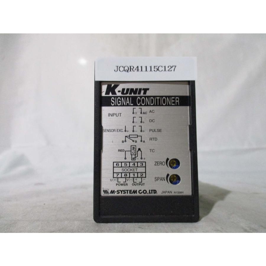 中古 MSYSTEM KUNIT SIGNAL CONDITIONER KVSA4B 直流入力変換器(JCQR41115C127