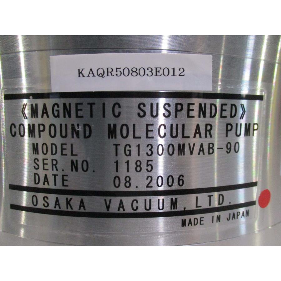 中古 OSAKA VACUUM COMPOUND MOLECULAR PUMP TG1300MVAB-90 中古 OSAKA VACUUM COMPOUND MOLECULAR PUMP TG1300MVAB-90