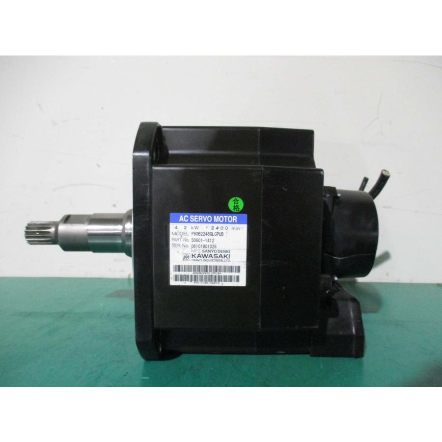 中古 KAWASAKI AC SERVO MOTOR P80B22450LCPUB 4.2KW(KBER50221E009)_5