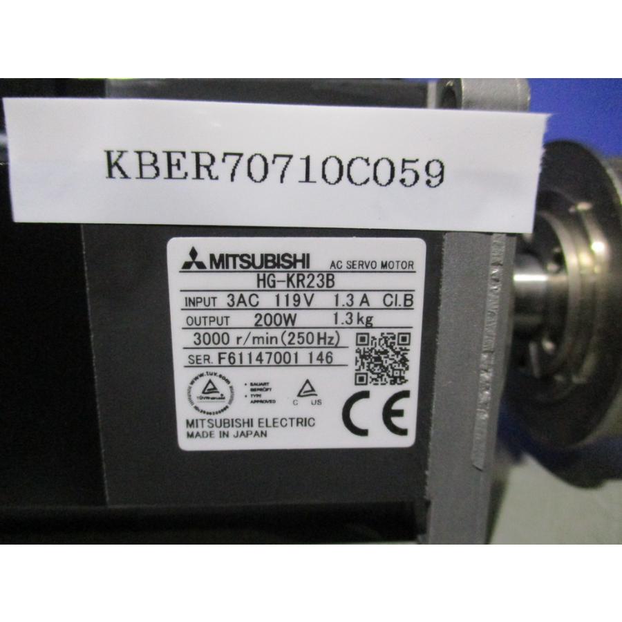 中古 MITSUBISHI HG-KR23B サーボモータ 200W (KBER70710C059
