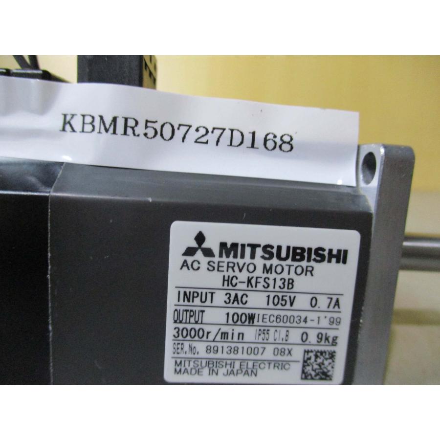 中古MITSUBISHI AC SERVO MOTOR HC-KFS13B サーボモータ 3AC 105V 0.7A