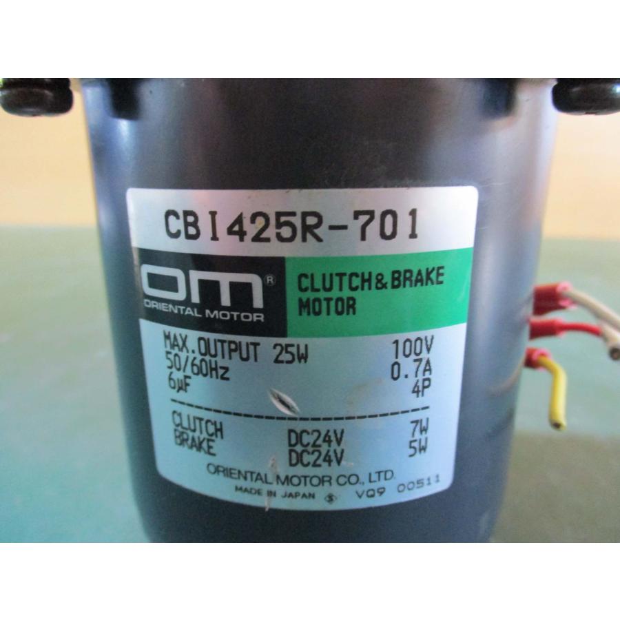 中古ORIENTAL MOTOR CLUTCH&BRAKE MOTOR CBI425R701 25W 100V 0.7A/4GC7.5K