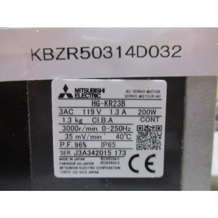 中古 MITSUBISHI AC SERVO MOTOR HG-KR23B 200W(KBZR50314D032