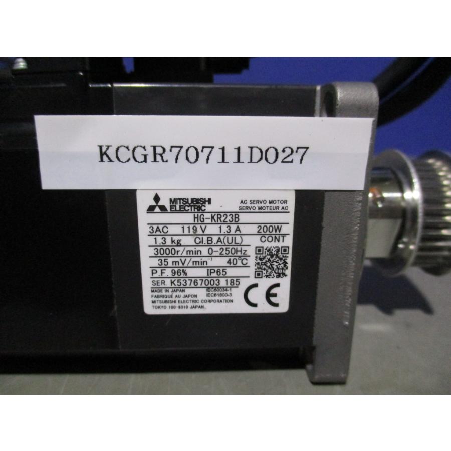 中古 MITSUBISHI HG-KR23B サーボモータ 電磁ブレーキ付 50W