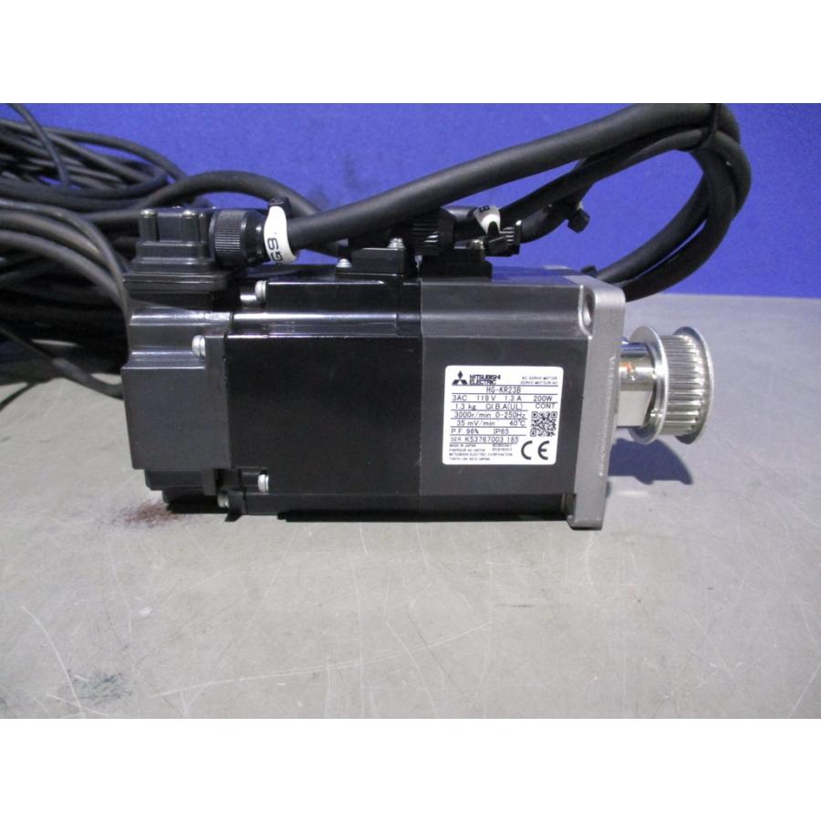 中古 MITSUBISHI HG-KR23B サーボモータ 電磁ブレーキ付 50W