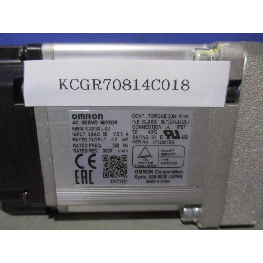 中古 OMRON R88M-K20030L-S2 サーボモータ (KCGR70814C018 