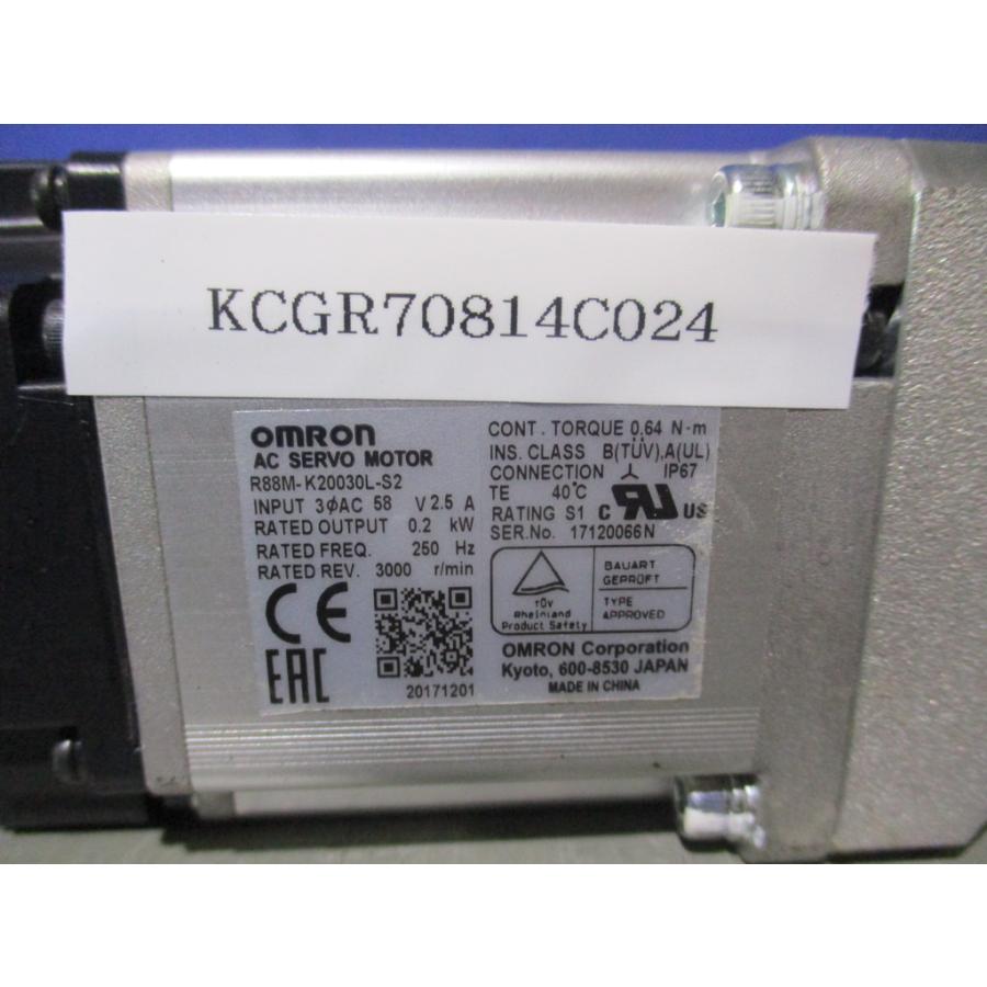 中古 OMRON R88M-K20030L-S2 サーボモータ (KCGR70814C024 