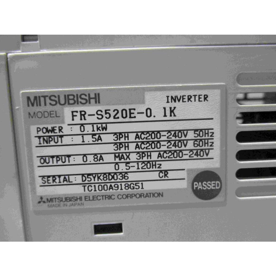 中古 MITSUBISHI FR-S520E-0.1K インバータ FREQROL-S500