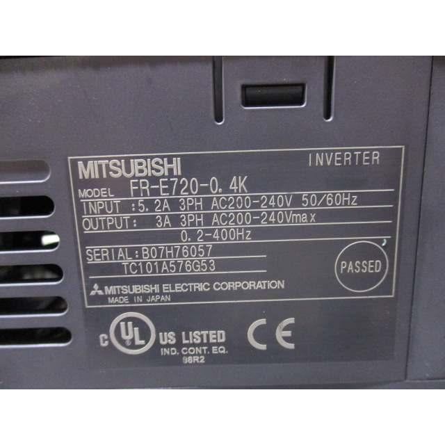 中古 MITSUBISHI FREQROL-E700 INVERTER FR-E720-0.4K インバーター 三
