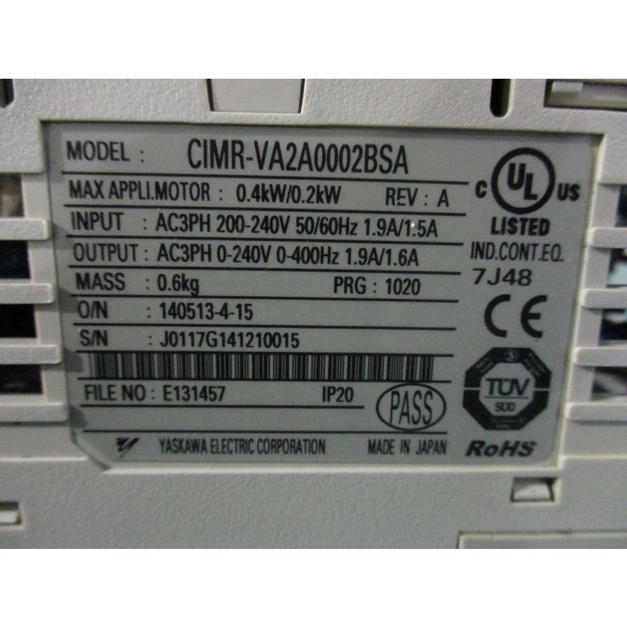 中古 YASKAWA V1000 Inverter CIMR-VA2A0002BSA インバーター 中古 YASKAWA V1000 Inverter CIMR-VA2A0002BSA インバーター