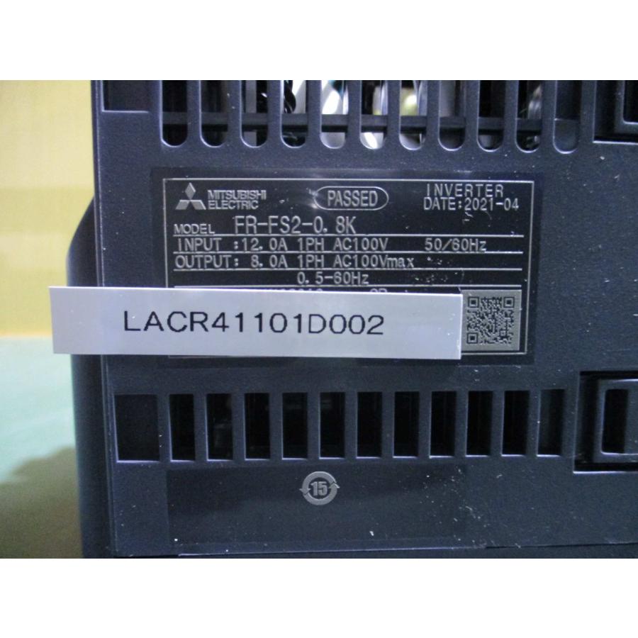 中古 MITSUBISHI FR-FS2-0.8K 100V インバータ(LACR41101D002