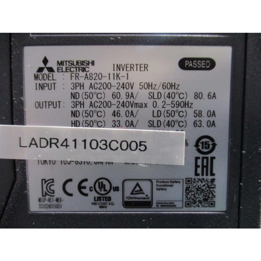 中古 MITSUBISHI FR-A820-11K-1 200V インバーター 中古 MITSUBISHI FR-A820-11K-1 200V インバーター