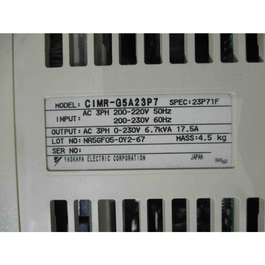 YASUKAWA インバーVARISPEED CIMR-VGA2L37 63キロ 安川YASUKAWA インバータVARISPEED CIMR-VGA2L37 63キロ