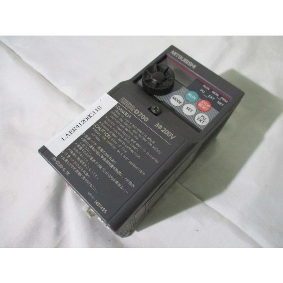【中古】三菱電機　FR-D720-0.1K インバータ本体 中古 MITSUBISHI FR-D720-0.1K 200V インバーター(LAER41206C119