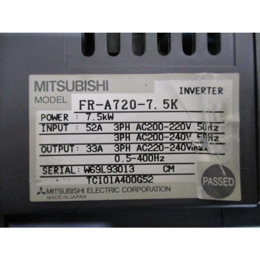 中古 MITSUBISHI FREQROL-A700 INVERTER FR-A720-7.5K インバーター