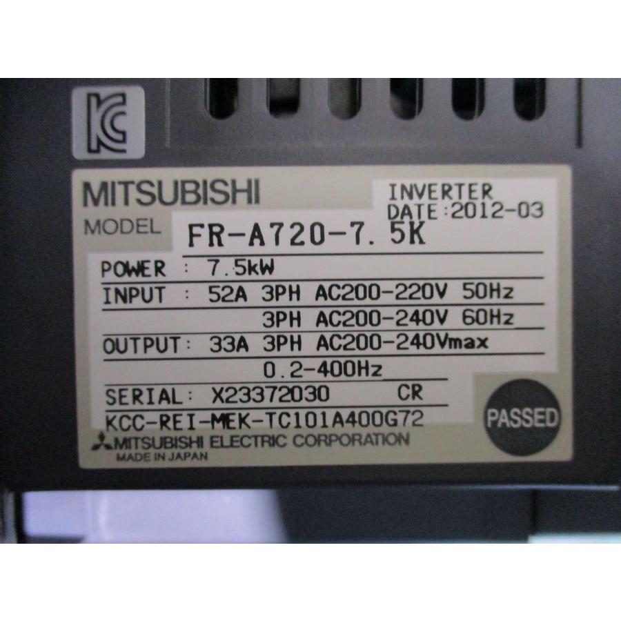 中古 MITSUBISHI FREQROL-A700 INVERTER FR-A720-7.5K インバーター