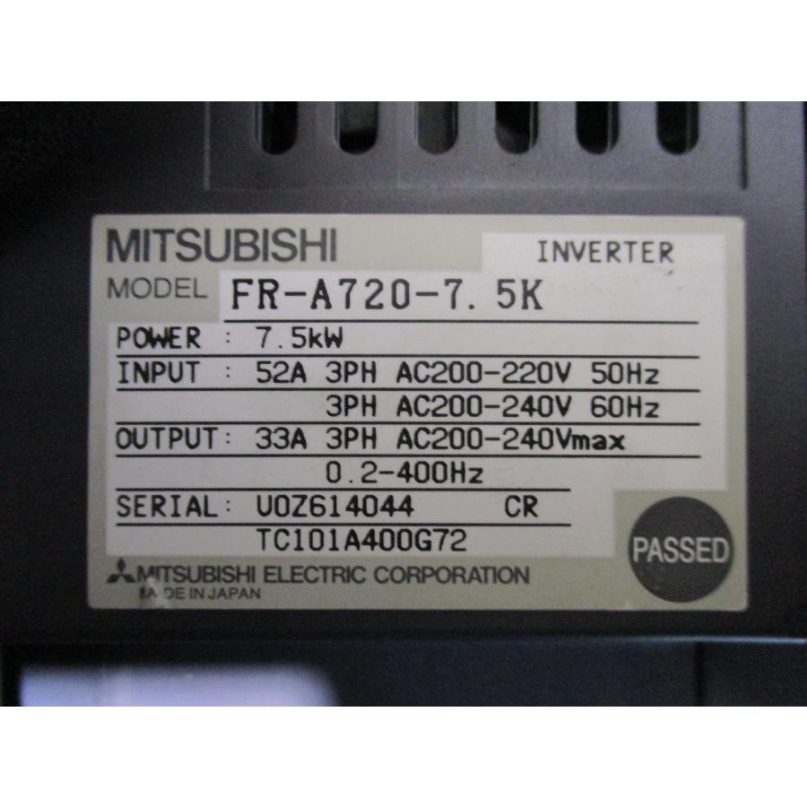 中古 MITSUBISHI FREQROL-A700 INVERTER FR-A720-7.5K インバーター