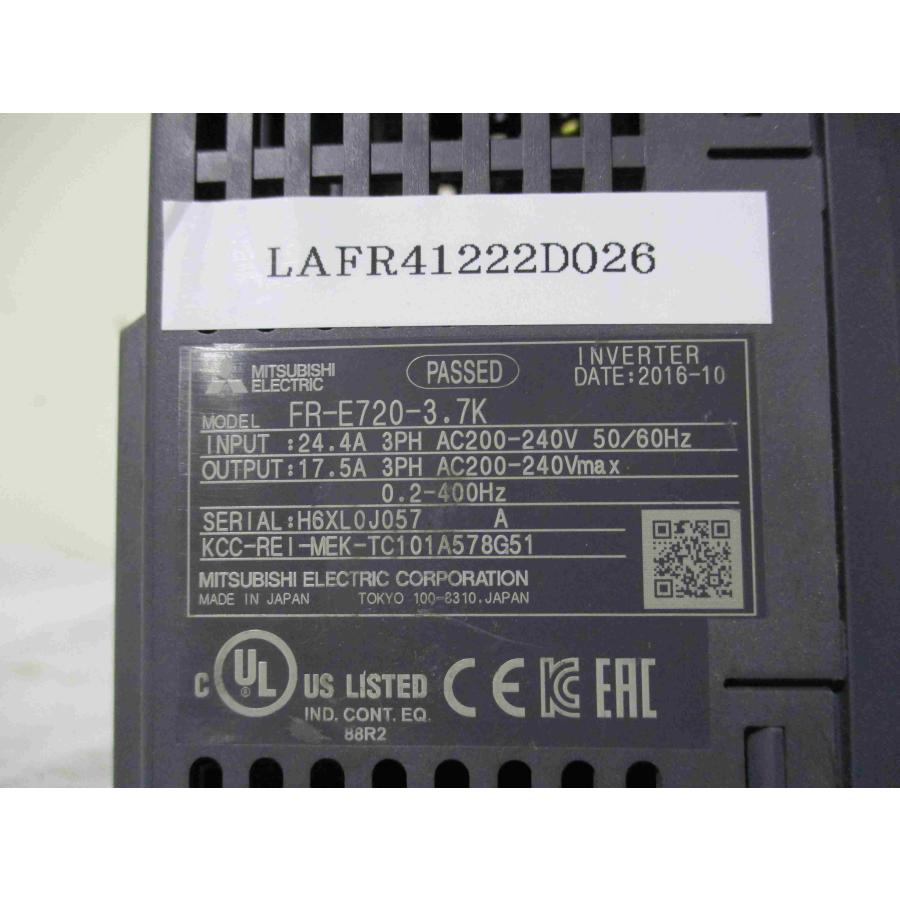 中古MITSUBISHI INVERTER FR-E720-3.7KNC インバータ 三相 200-240V