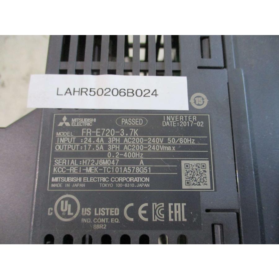 中古 MITSUBISHI INVERTER FR-E720-3.7K インバータ 三相 200-240V 3.7