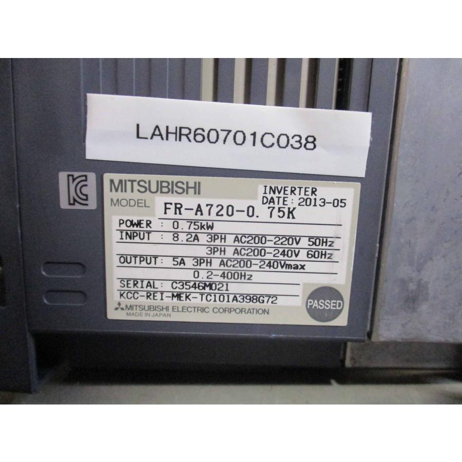 中古 MITSUBISHI FR-A720-0.75K FREQROL-A700 INVERTER インバーター