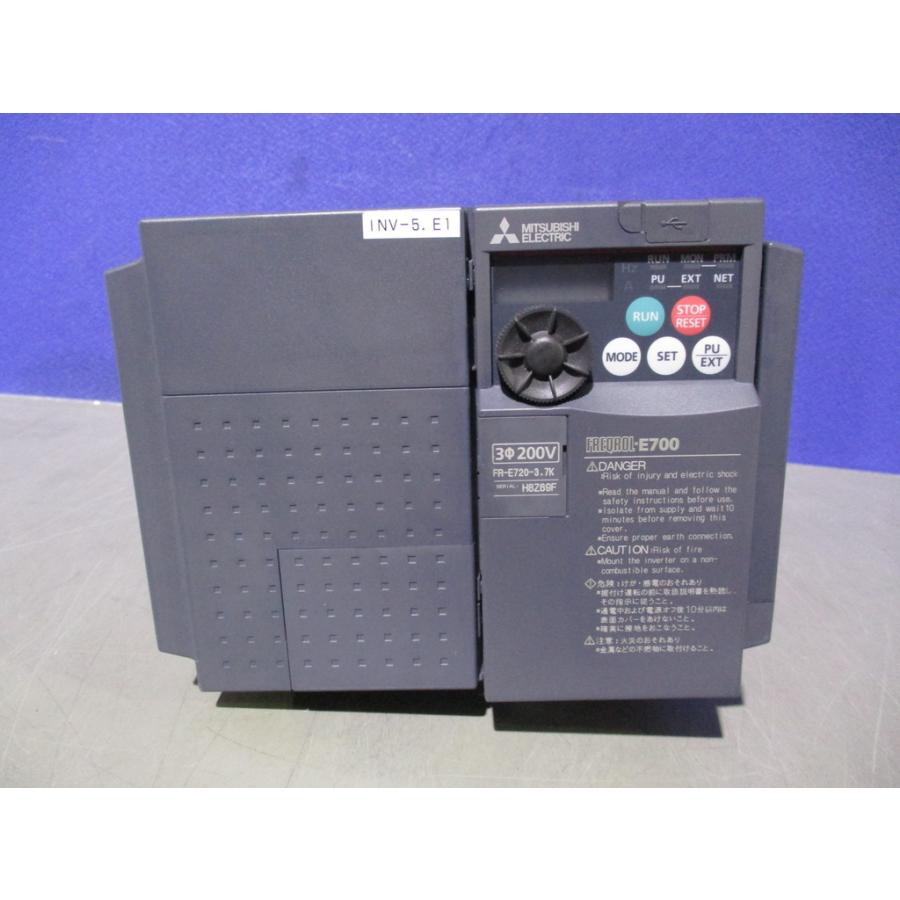 中古 MITSUBISHI INVERTER FR-E720-3.7K インバータ 三相 200-240V 3.7