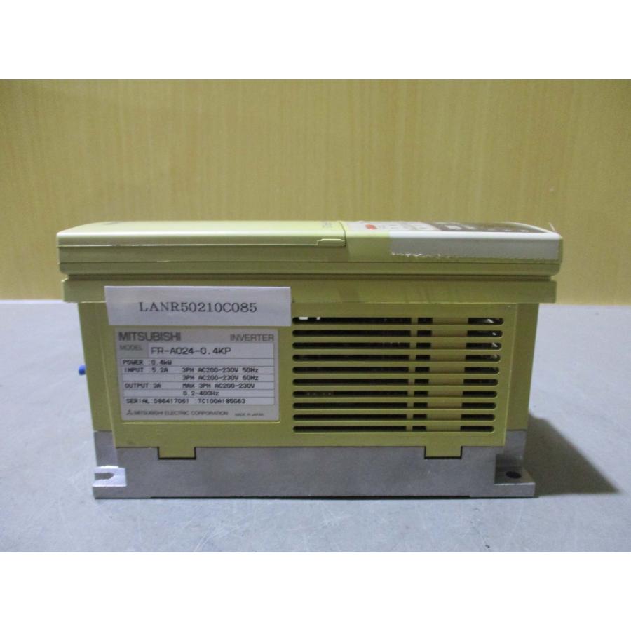 中古 MITSUBISHI インバータ FR-A024-0.4KP 0.4kw 5.2A/3A