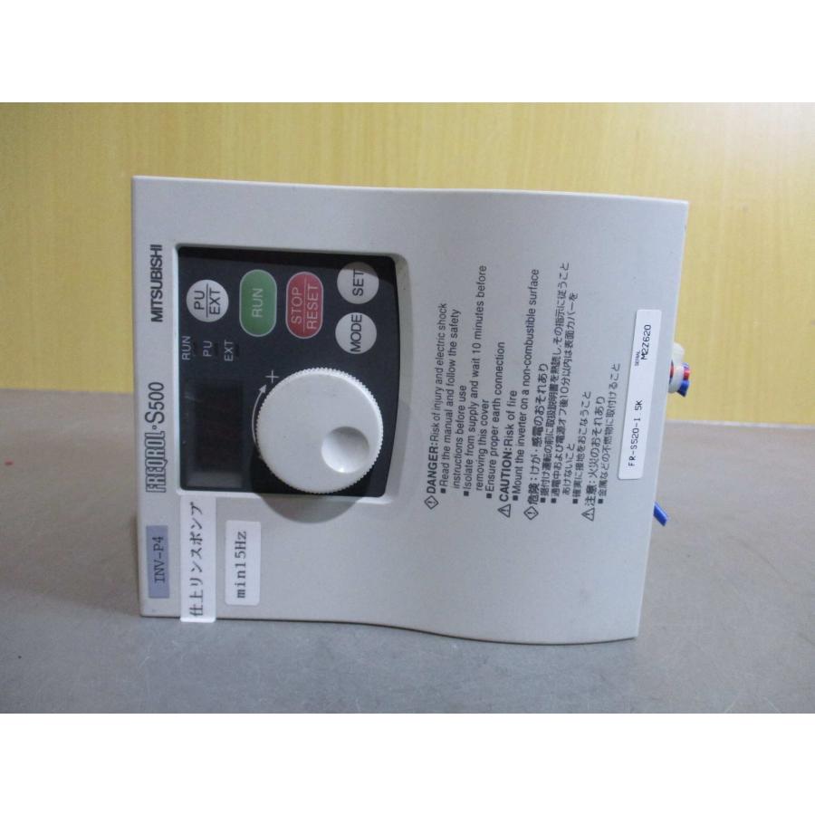 中古 MITSUBISHI INVERTER FR-S520-1.5K 1.5KW (LAPR60402C033