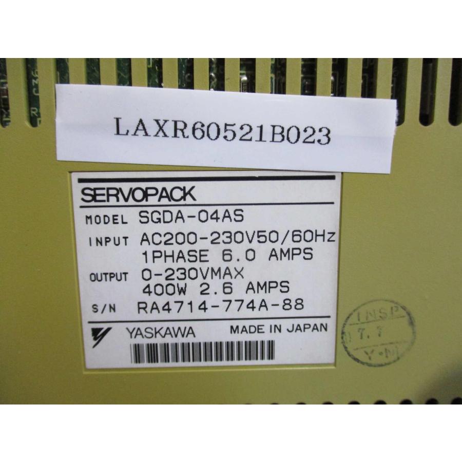 中古YASKAWA SERVO PACK SGDA-04AS 400W(LAXR60521B023