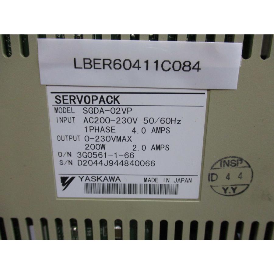 中古 YASKAWA SERVO PACK SGDA-02VP 200W ACサーボパック