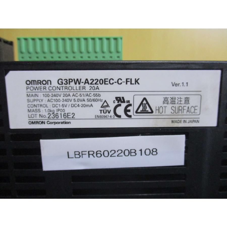中古 OMRON G3PW-A220EC-C-FLK 単相電力調整器(LBFR60220B108 中古 OMRON G3PW-A220EC-C-FLK 単相電力調整器(LBFR60220B108