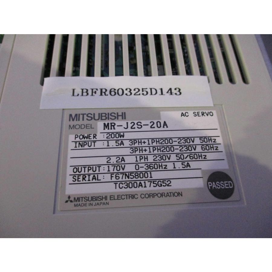 中古MITSUBISHI AC SERVO MR-J2S-20A サーボアンプ 200W(LBFR60325D143