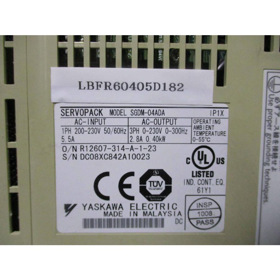 中古 YASKAWA SERVO PACK SGDM-04ADA ACサーボパック (LBFR60405D182