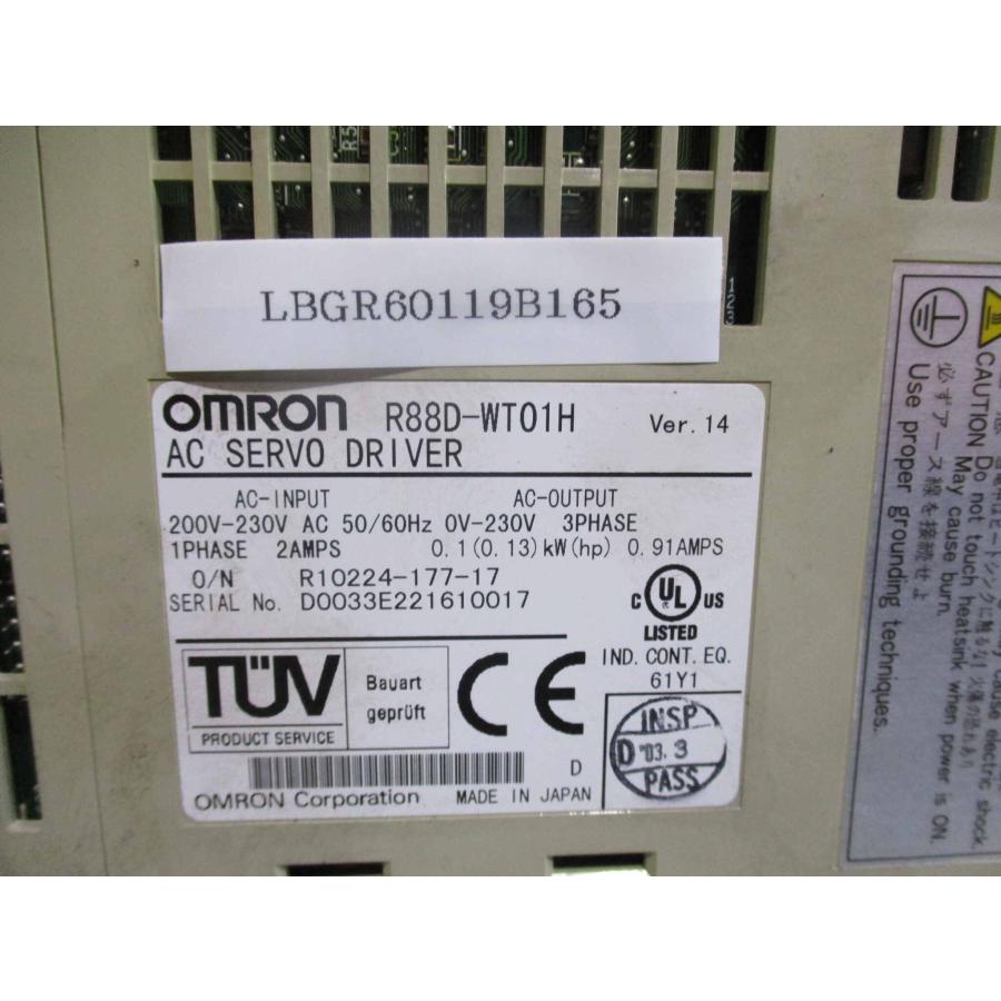 中古 OMRON AC SERVO DRIVER R88D-WT01H サーボドライバ 中古 OMRON AC SERVO DRIVER R88D-WT01H サーボドライバ