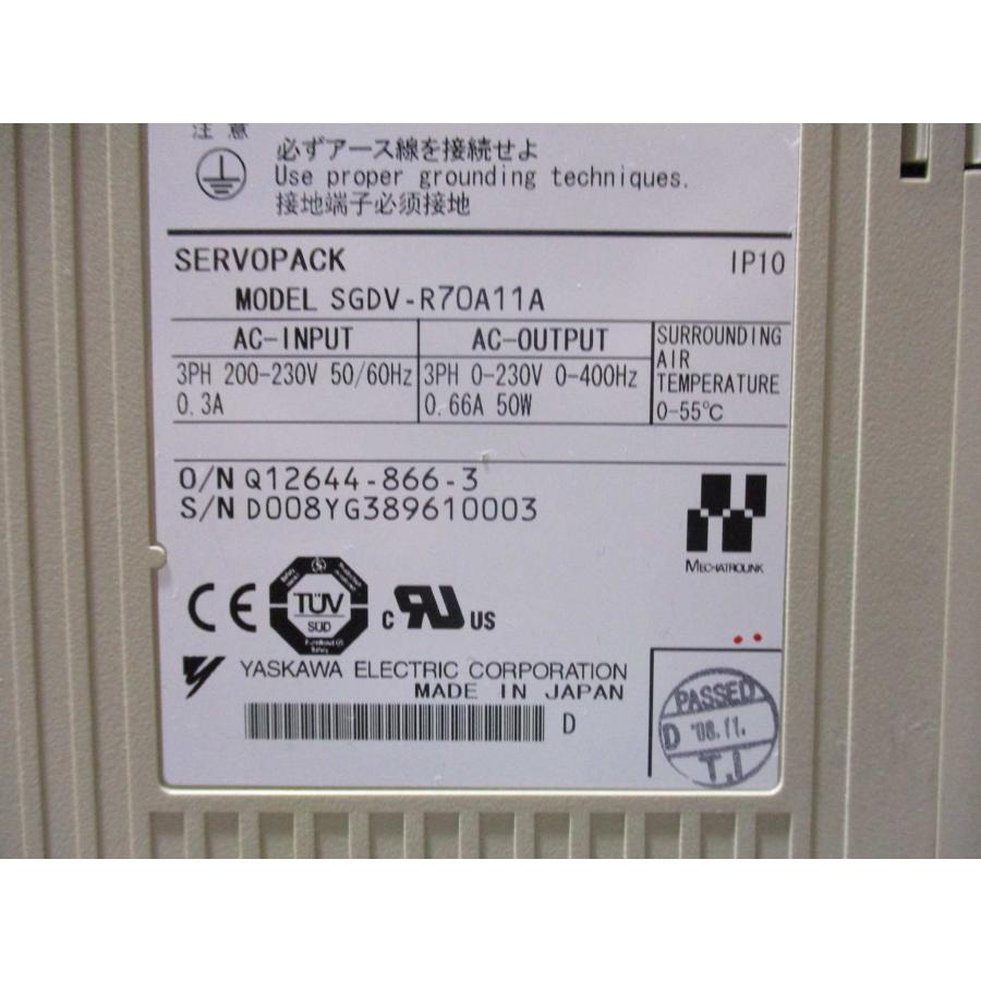 中古 YASKAWA サーボパック FULLY CLOSED I/F SGDV-0FA01A SERVOPACK