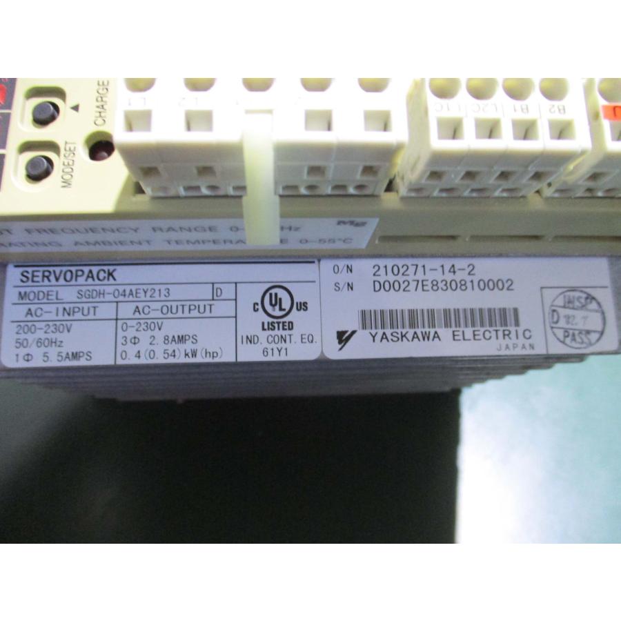 中古 YASKAWA JUSP-NS100/SGDH-04AEY213 200V サーボパック 中古 YASKAWA JUSP-NS100/SGDH-04AEY213 200V サーボパック