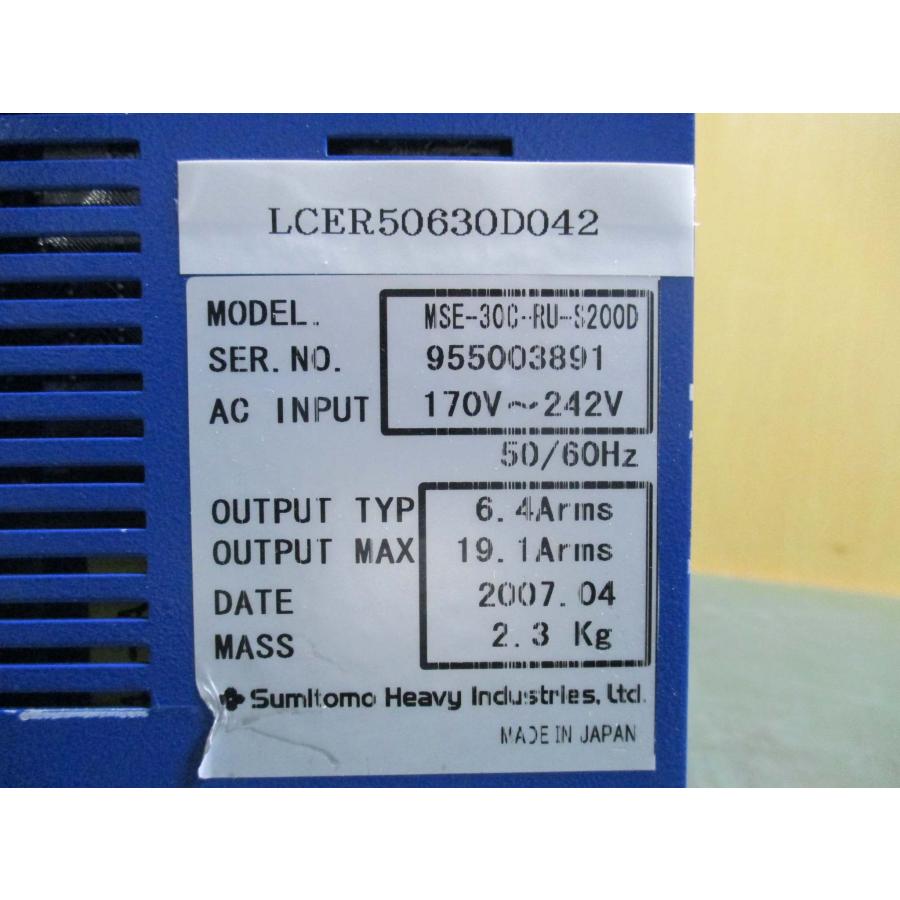 中古 SUMITOMO MOTOR DRIVER MSE-30C-RU-S200D(LCER50630D042 ...