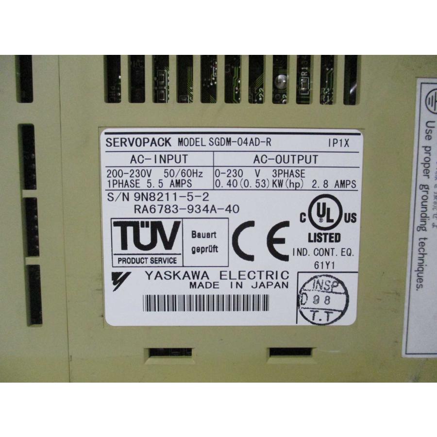 中古 YASKAWA 電機サーボドライバー SGDM-04AD-R 400w 中古 YASKAWA 電機サーボドライバー SGDM-04AD-R 400w