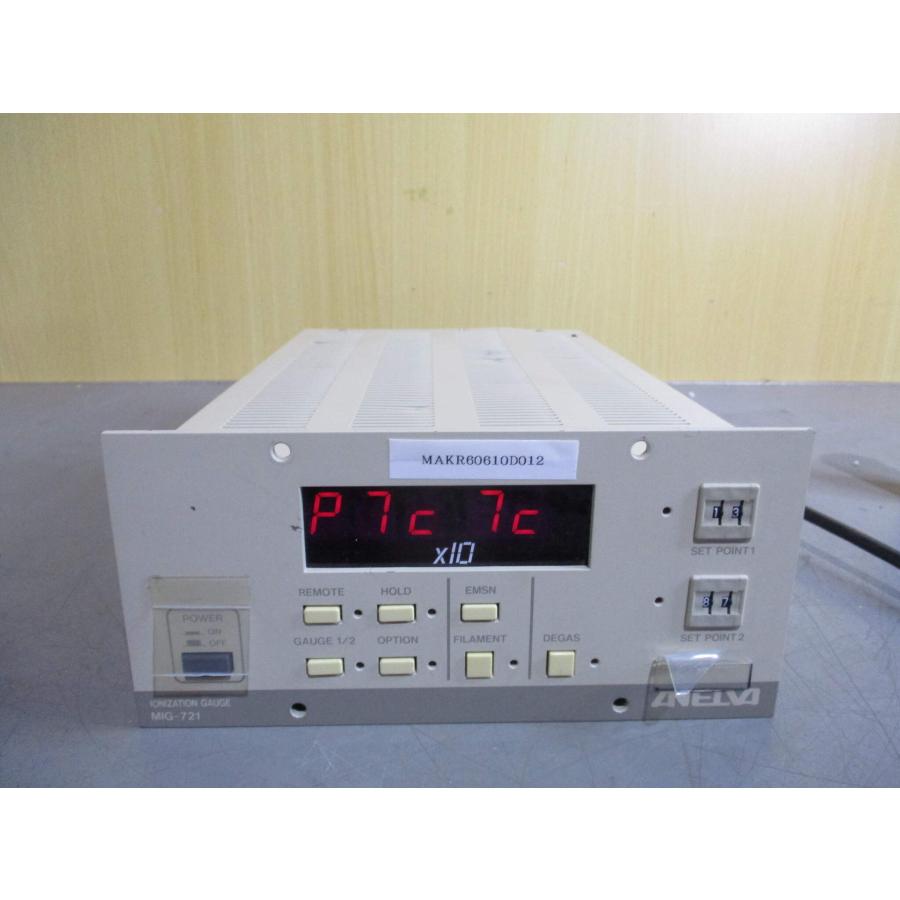中古ANELVA IONIZATION GAUGE MIG-721 電離真空計 通電確認