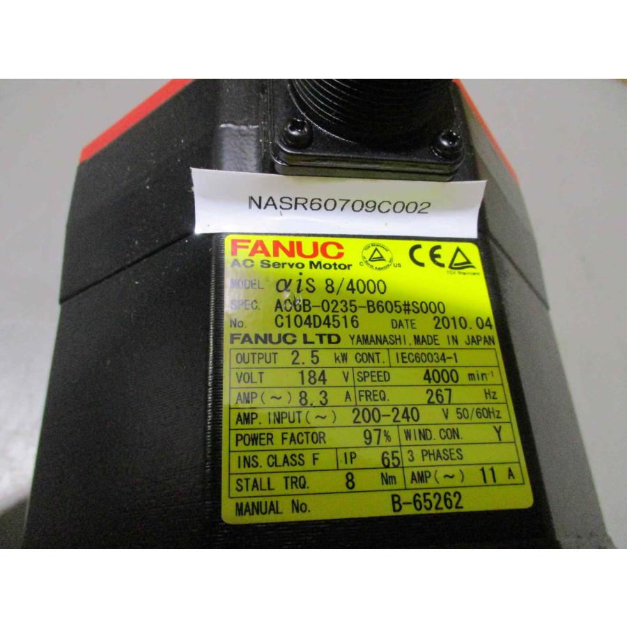 新古 FANUC A06B-0235-B605#S000 αis 8/4000 AC SERVO MOTOR 新古 FANUC A06B-0235-B605#S000 αis 8/4000 AC SERVO MOTOR